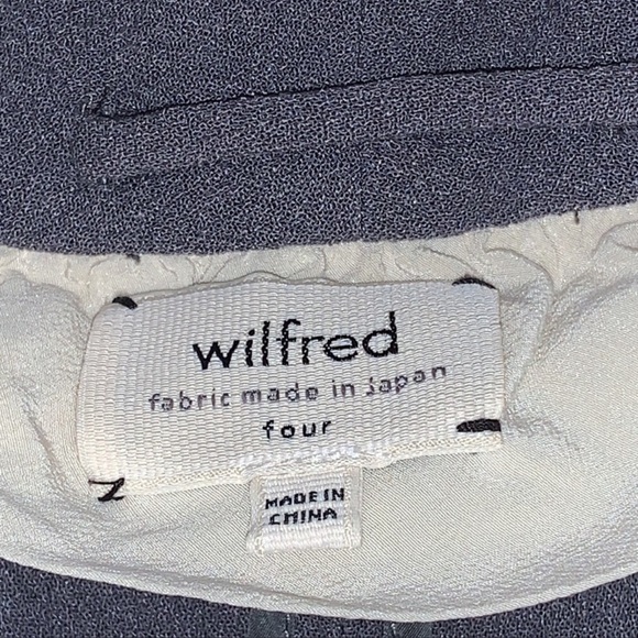 Aritzia Wilfred Grey Chevalier  Open Front Silk Blazer Jacket Coat size 4 - Picture 11 of 13